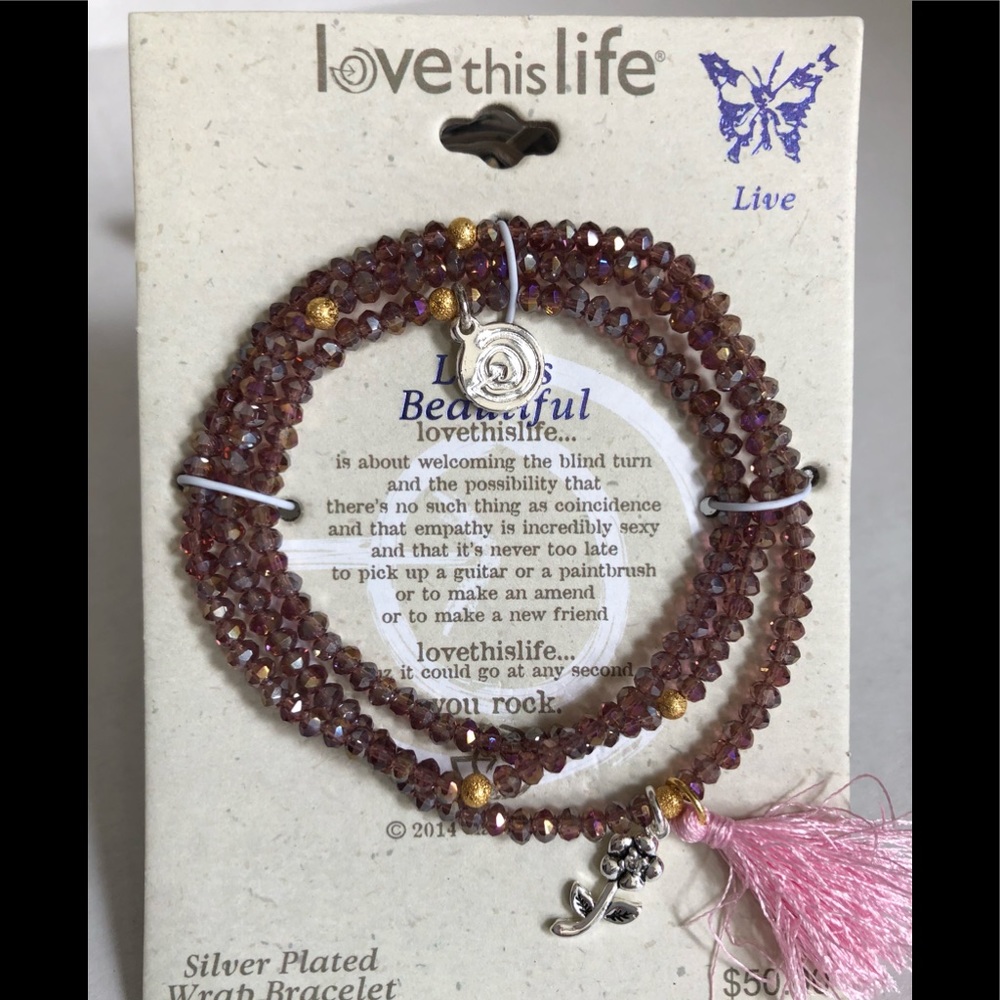 Life is beautiful inspirational bracelet set